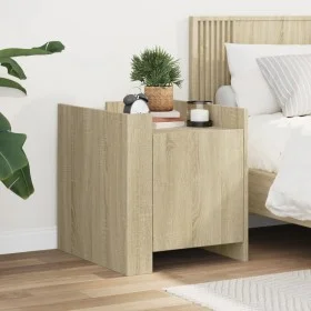 Nachttisch aus Sonoma-Eiche Spanplatte 45x50x50 cm von , Nachttische - Ref: Foro24-848299, Preis: 45,04 €, Rabatt: %