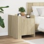 Nachttisch aus Sonoma-Eiche Spanplatte 45x50x50 cm von , Nachttische - Ref: Foro24-848299, Preis: 46,39 €, Rabatt: %