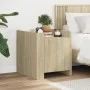 Nachttisch aus Sonoma-Eiche Spanplatte 45x50x50 cm von , Nachttische - Ref: Foro24-848299, Preis: 45,02 €, Rabatt: %