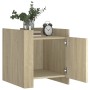 Nachttisch aus Sonoma-Eiche Spanplatte 45x50x50 cm von , Nachttische - Ref: Foro24-848299, Preis: 46,39 €, Rabatt: %