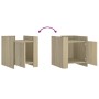 Nachttisch aus Sonoma-Eiche Spanplatte 45x50x50 cm von , Nachttische - Ref: Foro24-848299, Preis: 46,39 €, Rabatt: %