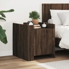 Engineered wood brown oak bedside table 45x50x50 cm by , Nightstands - Ref: Foro24-848303, Price: 47,75 €, Discount: %