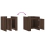 Mesita de noche madera de ingeniería roble marrón 45x50x50 cm de , Mesitas de noche - Ref: Foro24-848303, Precio: 49,95 €