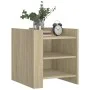 Nachttisch aus Sonoma-Eiche Spanplatte 45x50x50 cm von , Nachttische - Ref: Foro24-848292, Preis: 44,93 €, Rabatt: %
