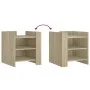 Nachttisch aus Sonoma-Eiche Spanplatte 45x50x50 cm von , Nachttische - Ref: Foro24-848292, Preis: 44,93 €, Rabatt: %