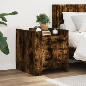 Engineered wood smoked oak bedside table 45x50x50 cm by , Nightstands - Ref: Foro24-848301, Price: 46,48 €, Discount: %