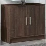 Armario de lavabo madera ingeniería marrón roble 63x29x55 cm de , Muebles de baño - Ref: Foro24-848100, Precio: 50,98 €, Desc...
