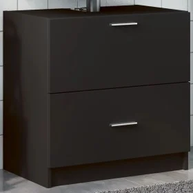 Waschbeckenunterschrank aus schwarzem Holzwerkstoff 59x37x59 cm. von , Badezimmermöbel - Ref: Foro24-848109, Preis: 79,33 €, ...