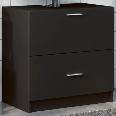 Waschbeckenunterschrank aus schwarzem Holzwerkstoff 59x37x59 cm. von , Badezimmermöbel - Ref: Foro24-848109, Preis: 80,82 €, ...