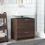 Armario de lavabo madera de ingeniería marrón roble 59x37x59 cm de , Muebles de baño - Ref: Foro24-848114, Precio: 78,60 €, D...