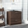 Waschbeckenunterschrank aus braunem Eichen-Ingenieurholz 59x37x59 cm. von , Badezimmermöbel - Ref: Foro24-848114, Preis: 79,9...