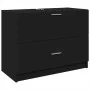 Engineered wood black bathroom cabinet 78x37x59 cm by , Bathroom furniture - Ref: Foro24-848116, Price: 94,78 €, Discount: %