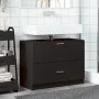 Waschbeckenunterschrank aus schwarzem Holzwerkstoff 78x37x59 cm. von , Badezimmermöbel - Ref: Foro24-848116, Preis: 93,23 €, ...