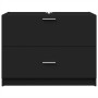 Waschbeckenunterschrank aus schwarzem Holzwerkstoff 78x37x59 cm. von , Badezimmermöbel - Ref: Foro24-848116, Preis: 88,25 €, ...