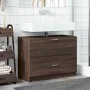Engineered wood brown oak sink cabinet 78x37x59 cm by , Bathroom furniture - Ref: Foro24-848121, Price: 90,62 €, Discount: %