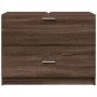 Engineered wood brown oak sink cabinet 78x37x59 cm by , Bathroom furniture - Ref: Foro24-848121, Price: 90,62 €, Discount: %