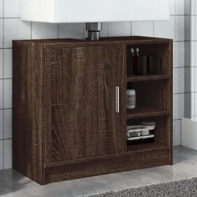 Waschbeckenunterschrank aus braunem Eichen-Ingenieurholz, 63x29x55 cm. von , Badezimmermöbel - Ref: Foro24-848135, Preis: 51,...