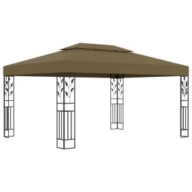 Gazebo with double roof taupe gray 3x4m 180 g/m² by vidaXL, Tents and gazebos - Ref: Foro24-312244, Price: 263,16 €, Discount: %