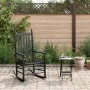 Rocking chair with folding table made of solid black poplar wood by , Rocking chairs - Ref: Foro24-3281255, Price: 128,02 €, ...