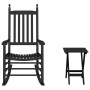 Silla mecedora con mesa plegable madera maciza de álamo negro de , Mecedoras - Ref: Foro24-3281255, Precio: 132,19 €, Descuen...
