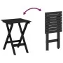 Rocking chair with folding table made of solid black poplar wood by , Rocking chairs - Ref: Foro24-3281255, Price: 128,02 €, ...