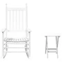 Rocking chair with folding table made of solid white poplar wood by , Rocking chairs - Ref: Foro24-3281257, Price: 150,32 €, ...