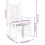 Rocking chair with folding table made of solid white poplar wood by , Rocking chairs - Ref: Foro24-3281257, Price: 150,32 €, ...