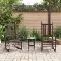 2 rocking chairs, solid poplar wood folding table, brown. by , Rocking chairs - Ref: Foro24-3281591, Price: 292,92 €, Discoun...