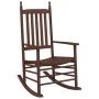 2 rocking chairs, solid poplar wood folding table, brown. by , Rocking chairs - Ref: Foro24-3281591, Price: 292,92 €, Discoun...