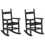 Rocking chairs for children, 2 units, solid black poplar wood by , Rocking chairs - Ref: Foro24-3281598, Price: 83,85 €, Disc...