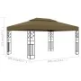 Gazebo with double roof taupe gray 3x4m 180 g/m² by vidaXL, Tents and gazebos - Ref: Foro24-312244, Price: 263,16 €, Discount: %