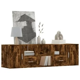Corner furniture made of smoked oak engineered wood, 160x40x45 cm by , Closets and storage - Ref: Foro24-3307823, Price: 111,...
