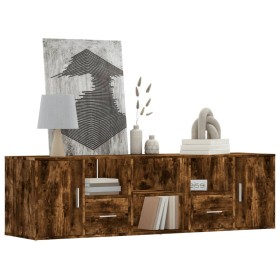 Eckschrank aus geräucherter Eichen-Ingenieurholz 160x40x45 cm. von , Schränke und Lagerung - Ref: Foro24-3307823, Preis: 112,...