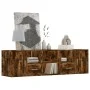Corner furniture made of smoked oak engineered wood, 160x40x45 cm by , Closets and storage - Ref: Foro24-3307823, Price: 111,...