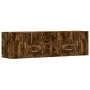 Corner furniture made of smoked oak engineered wood, 160x40x45 cm by , Closets and storage - Ref: Foro24-3307823, Price: 111,...