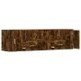 Corner furniture made of smoked oak engineered wood, 160x40x45 cm by , Closets and storage - Ref: Foro24-3307823, Price: 111,...
