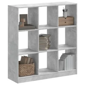 Engineered wood gray concrete shelf 102x32x108 cm by , Bookcases and shelves - Ref: Foro24-3307840, Price: 87,31 €, Discount: %