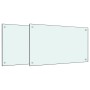 Küchenrückwände 2 Stück aus gehärtetem Glas weiß 70x40 cm von , Küchengeräte und Utensilien - Ref: Foro24-3315783, Preis: 65,...