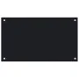 Kitchen splashbacks 2 units black tempered glass 70x40 cm by , Kitchen tools and utensils - Ref: Foro24-3315795, Price: 53,70...