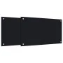 Kitchen splashbacks 2 units black tempered glass 70x60 cm by , Kitchen tools and utensils - Ref: Foro24-3315797, Price: 78,92...