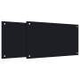 Küchenrückwände 2 Stück gehärtetes schwarzes Glas 70x60 cm von , Küchengeräte und Utensilien - Ref: Foro24-3315797, Preis: 80...