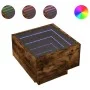 Mesa auxiliar y LED madera ingeniería roble ahumado 40x40x30 cm de , Mesas de centro - Ref: Foro24-847501, Precio: 68,23 €, D...
