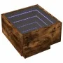 Side table with smoked oak engineered wood and LED, 40x40x30 cm. by , Coffee table - Ref: Foro24-847501, Price: 68,12 €, Disc...
