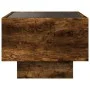 Side table with smoked oak engineered wood and LED, 40x40x30 cm. by , Coffee table - Ref: Foro24-847501, Price: 68,12 €, Disc...