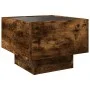 Side table with smoked oak engineered wood and LED, 40x40x30 cm. by , Coffee table - Ref: Foro24-847501, Price: 68,12 €, Disc...