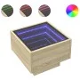 Side table with LED made of Sonoma oak engineered wood, 40x40x30cm. by , Coffee table - Ref: Foro24-847499, Price: 62,91 €, D...