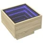 Side table with LED made of Sonoma oak engineered wood, 40x40x30cm. by , Coffee table - Ref: Foro24-847499, Price: 62,91 €, D...