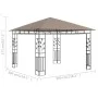 Pavillon mit taupegrauem Moskitonetz 3x3x2,73 m 180 g/m² von vidaXL, Zelte und Pavillons - Ref: Foro24-312251, Preis: 287,16 ...