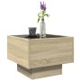 Side table with LED made of Sonoma oak engineered wood, 40x40x30cm. by , Coffee table - Ref: Foro24-847499, Price: 63,82 €, D...