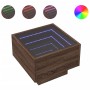 Mesa auxiliar con LED madera ingeniería marrón roble 40x40x30cm de , Mesas de centro - Ref: Foro24-847503, Precio: 62,90 €, D...